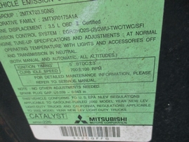 2002 MITSUBISHI MONTERO SPORT XLS GREEN 3.5L AT 4WD 173812